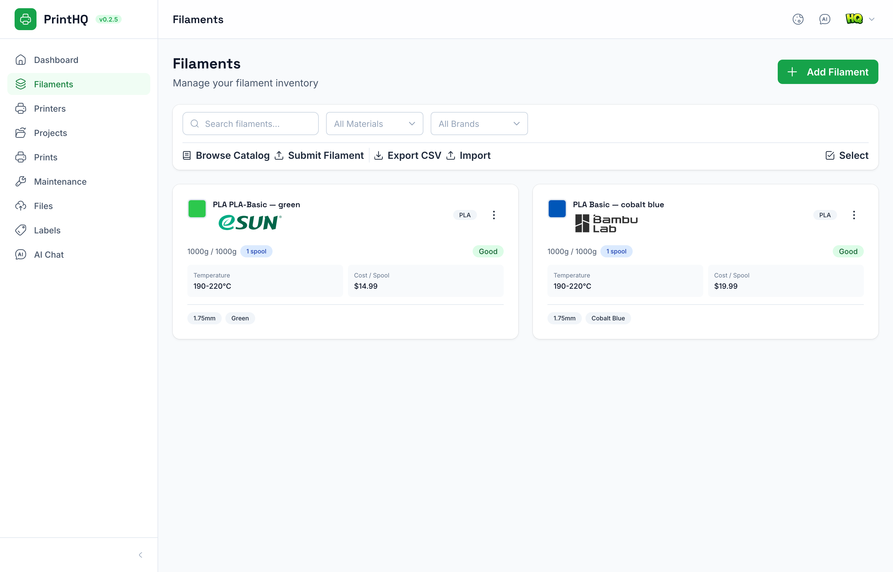 PrintHQ Dashboard 2